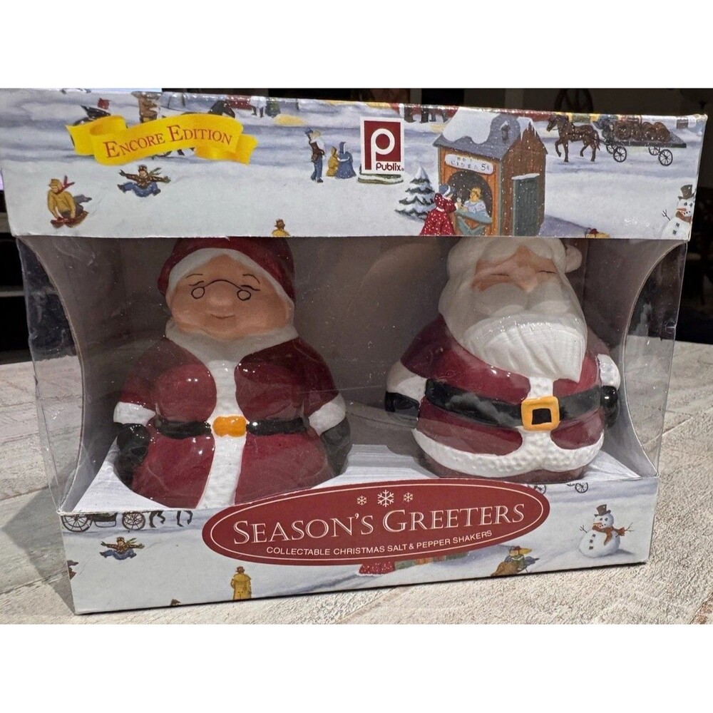 Publix Christmas Encore Edition Salt & Pepper Shakers New in Box Collectable